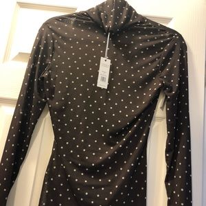 Gorgeous NWT AFRM polka dot sheer turtleneck.